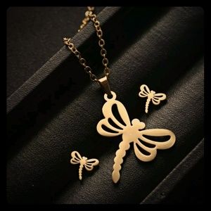 Hollow dragonfly stainless steel set